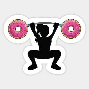 Weight Lifting Donut Sticker